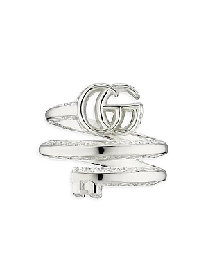 GG Marmont Sterling Silver Wrap Ring