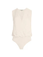 Date Satin Surplice Bodysuit