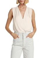 Date Satin Surplice Bodysuit