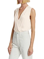 Date Satin Surplice Bodysuit