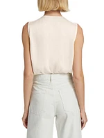 Date Satin Surplice Bodysuit