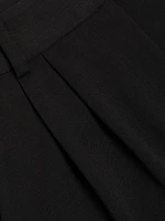 Pleated Wide-Leg Pants