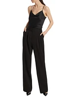 Pleated Wide-Leg Pants