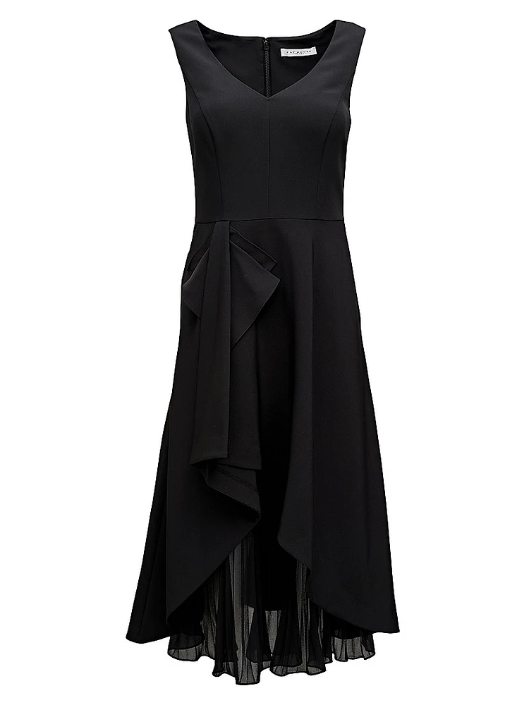 Begonia Ruffled A-Line Midi-Dress