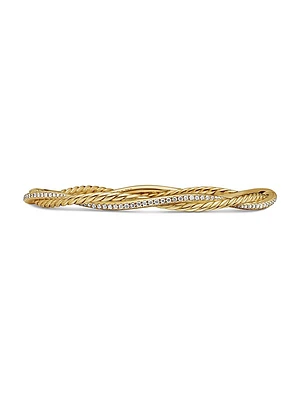 Petite Infinity Bracelet in 18K Yellow Gold with Diamonds