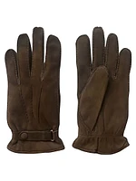Original Label Cashmere-Lined Suede Gloves