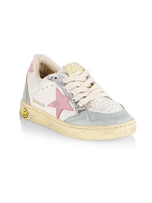 Baby Girl's, Little Girl's & Ballstar Laminated Suede Star Sneakers