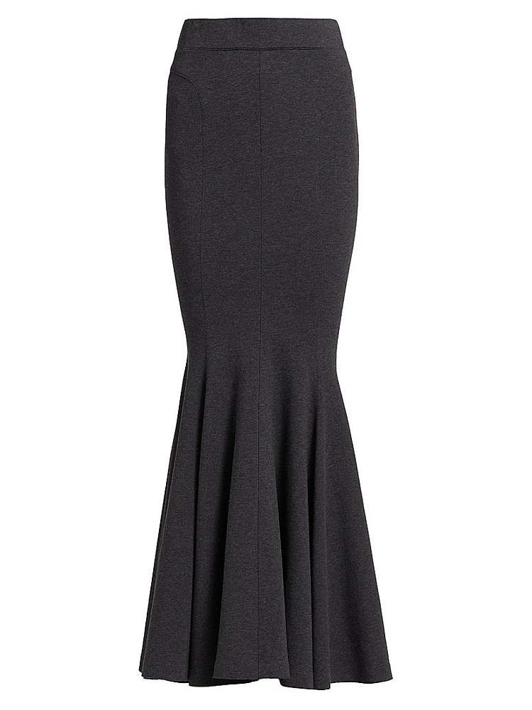 Jersey Fishtail Maxi Skirt