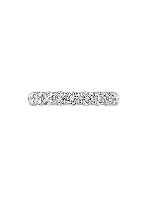 Signature 18K White Gold & - TCW Diamond 9-Stone Band