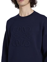 Debossed Anagram Wool Sweater