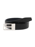 Leather T Logo Belt