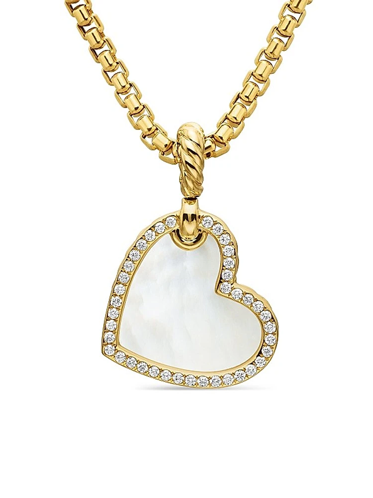 DY Elements Heart Amulet in 18K Yellow Gold