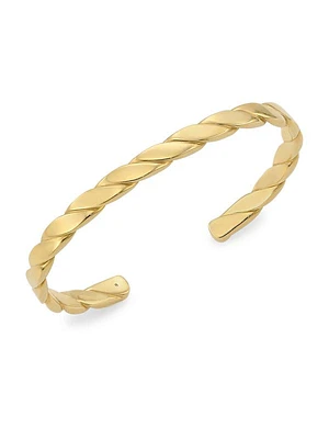 18K Gold Streamline Cuff Bracelet