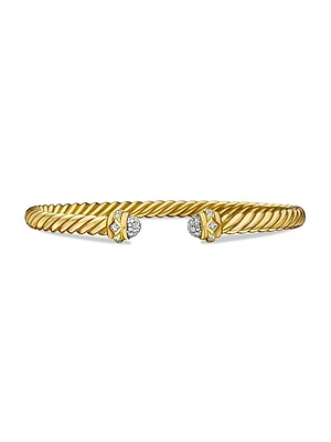 Renaissance Oval Cablespira Bracelet in 18K Yellow Gold