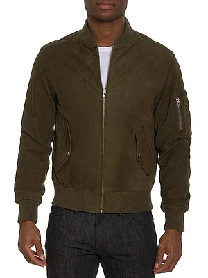 Gasper Suede Bomber Jacket