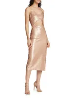 Femme Sequin Cut-Out Midi-Dress