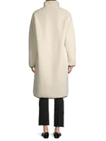 Teddi Faux Leather-Trim Coat