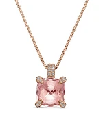 Chatelaine Pendant Necklace in 18K Rose Gold with Morganite and Diamonds, 11mm