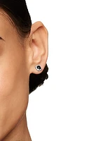 Petite Chatelaine Pavé Bezel Stud Earrings in Sterling Silver