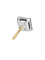 Petite Chatelaine Pavé Bezel Stud Earrings in Sterling Silver