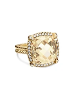 Chatelaine Pavé Bezel Ring 18K Yellow Gold