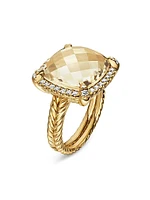 Chatelaine Pavé Bezel Ring 18K Yellow Gold