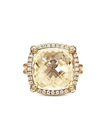 Chatelaine Pavé Bezel Ring 18K Yellow Gold