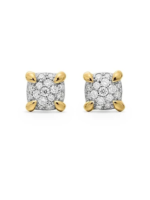 Petite Chatelaine Stud Earrings in 18K Yellow Gold