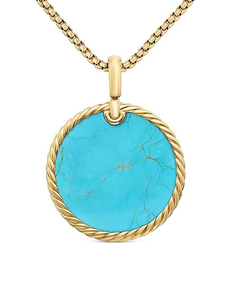 DY Elements Disc Pendant in 18K Yellow Gold