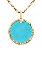 DY Elements Disc Pendant in 18K Yellow Gold