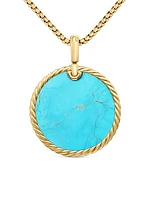 DY Elements Disc Pendant in 18K Yellow Gold