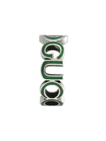 Interlocking G Sterling Silver & Enamel Cut-Out Ring