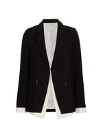 Kelly Contrast Layered Blazer
