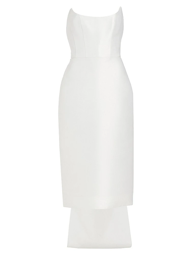 Bow-Back Mikado Satin Bridal Dress
