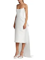 Bow-Back Mikado Satin Bridal Dress