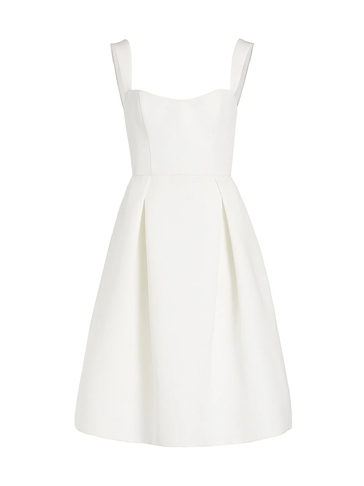 Faille Knee-Length Bridal Dress