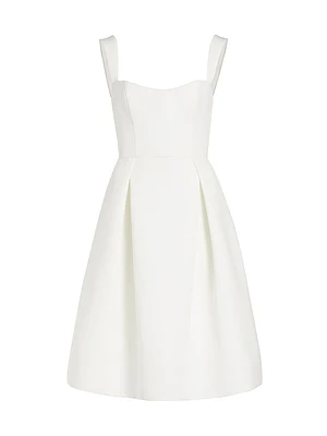 Faille Knee-Length Bridal Dress
