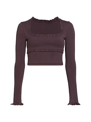 Fleur Stretch Ruffled Top