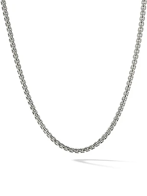 Medium Box Chain Necklace with an Accent of 14K Yellow Gold/3.6MM