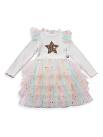 Baby Girl's, Little Girl's & Girl's Embellished Star Frill Layered Tutu Dress