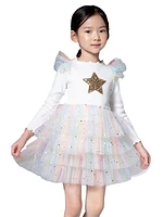 Baby Girl's, Little Girl's & Girl's Embellished Star Frill Layered Tutu Dress