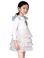 Baby Girl's, Little Girl's & Girl's Embellished Star Frill Layered Tutu Dress