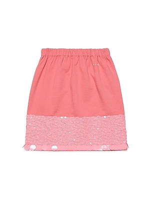 Little Girl's & Sequined Cotton Skirt