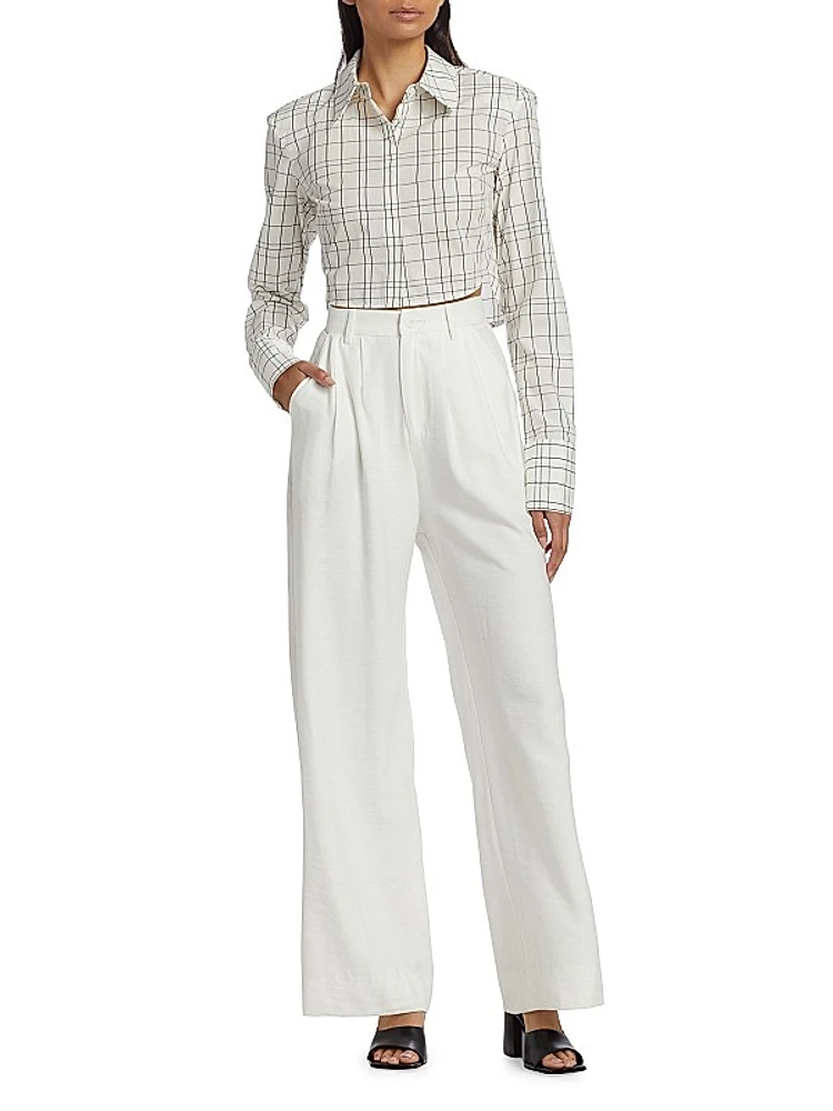 Seneca Plaid Cropped Shirt