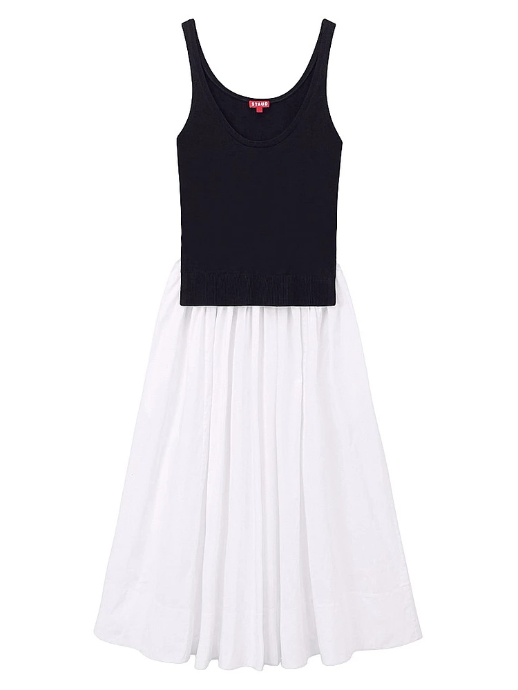 Corey Merino Wool & Cotton Midi-Dress