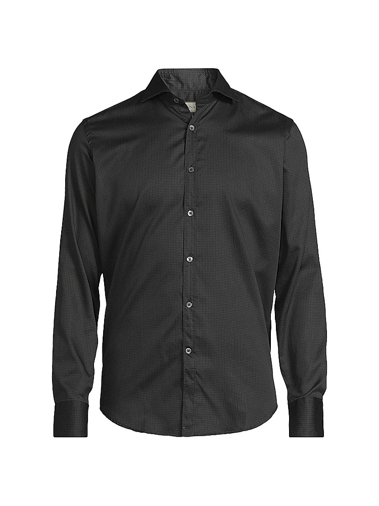 Micro Print Sport Shirt