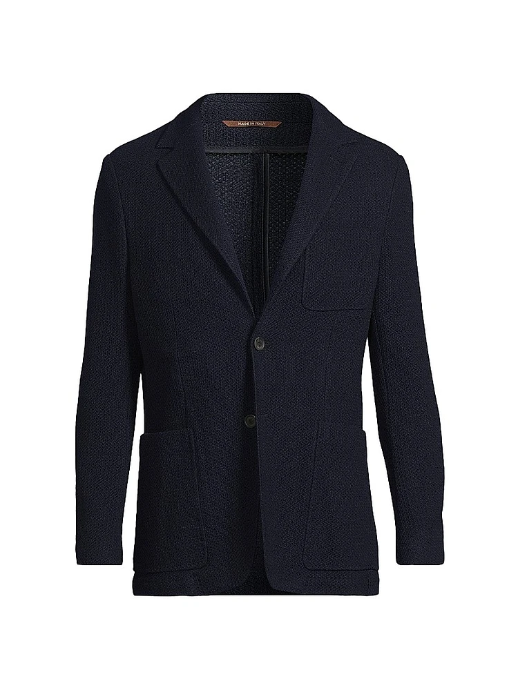 Knit Wool Jersey Jacket