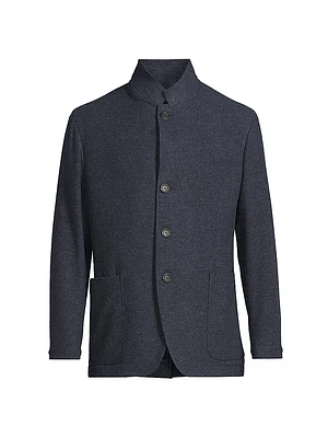 Nuvola Melange Wool-Cashmere Sport Coat