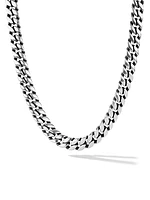 Curb Chain Necklace in Sterling Silver, 11.5mm