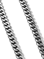 Curb Chain Necklace in Sterling Silver, 11.5mm